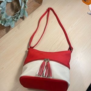 Cream and Melon Bucket Bag